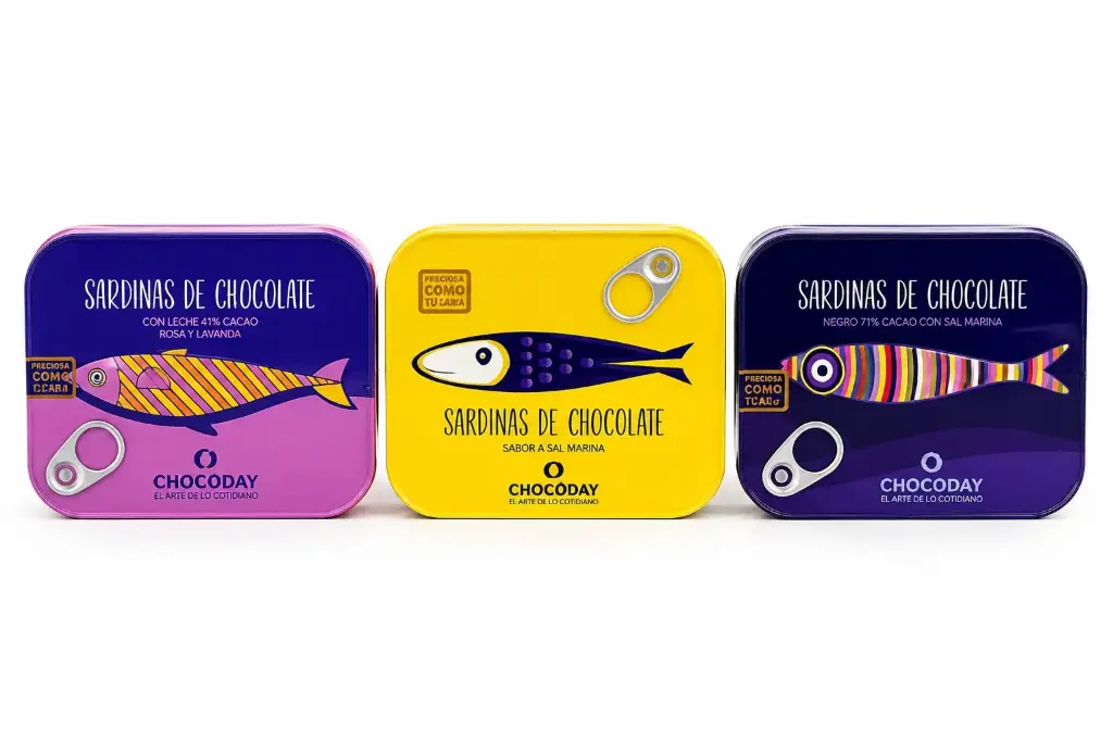 Lata sardinas de chocolate