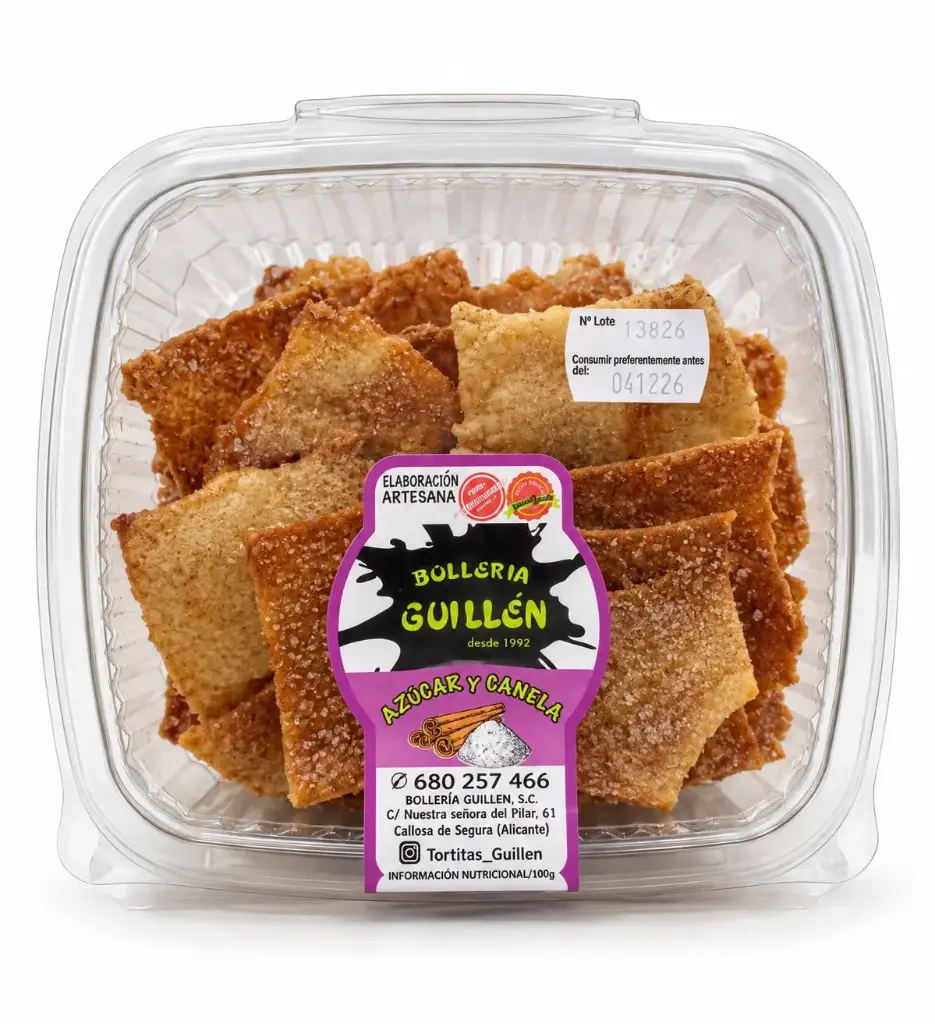 Tortitas alicantinas azúcar y canela